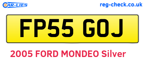 FP55GOJ are the vehicle registration plates.