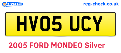 HV05UCY are the vehicle registration plates.