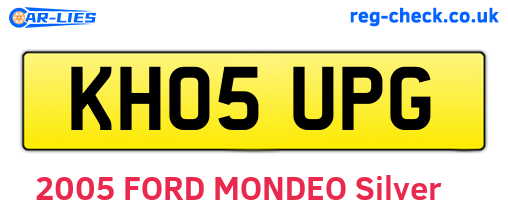 KH05UPG are the vehicle registration plates.