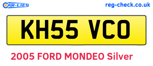 KH55VCO are the vehicle registration plates.