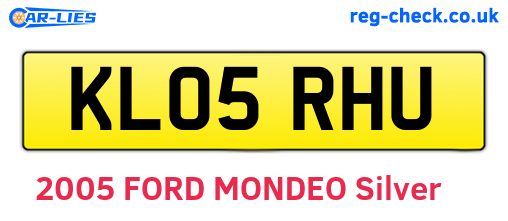 KL05RHU are the vehicle registration plates.