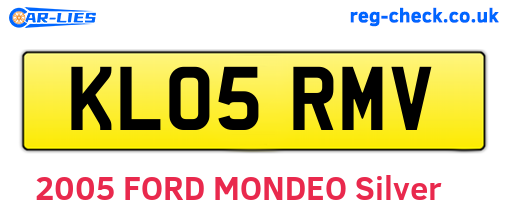 KL05RMV are the vehicle registration plates.