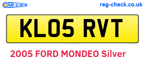 KL05RVT are the vehicle registration plates.