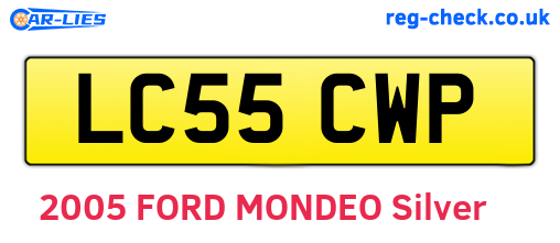 LC55CWP are the vehicle registration plates.