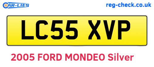 LC55XVP are the vehicle registration plates.