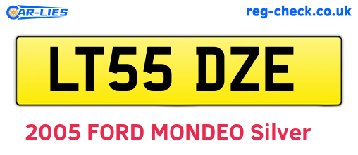 LT55DZE are the vehicle registration plates.