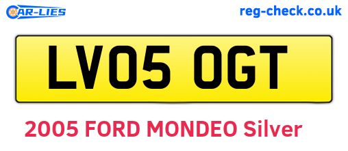 LV05OGT are the vehicle registration plates.