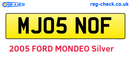 MJ05NOF are the vehicle registration plates.