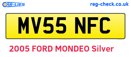 MV55NFC are the vehicle registration plates.