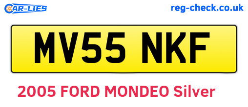 MV55NKF are the vehicle registration plates.