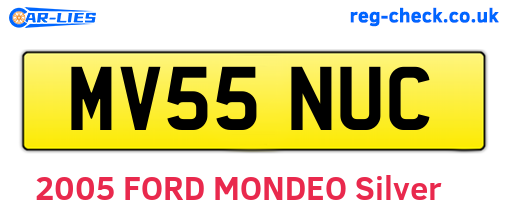 MV55NUC are the vehicle registration plates.