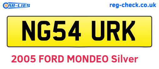 NG54URK are the vehicle registration plates.