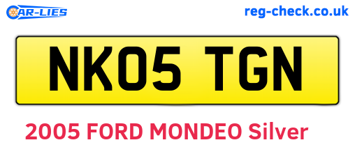 NK05TGN are the vehicle registration plates.