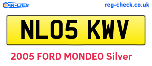 NL05KWV are the vehicle registration plates.