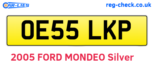 OE55LKP are the vehicle registration plates.