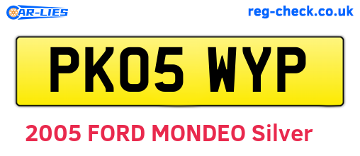 PK05WYP are the vehicle registration plates.