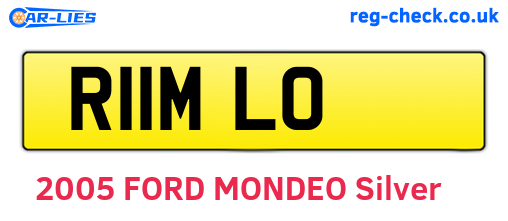 R11MLO are the vehicle registration plates.