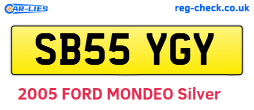SB55YGY are the vehicle registration plates.