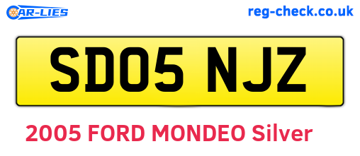 SD05NJZ are the vehicle registration plates.