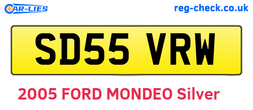 SD55VRW are the vehicle registration plates.