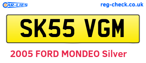 SK55VGM are the vehicle registration plates.