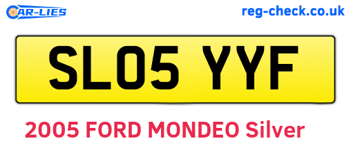 SL05YYF are the vehicle registration plates.