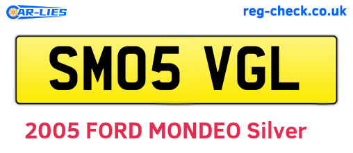 SM05VGL are the vehicle registration plates.