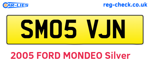SM05VJN are the vehicle registration plates.