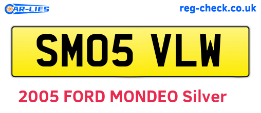 SM05VLW are the vehicle registration plates.