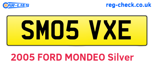SM05VXE are the vehicle registration plates.