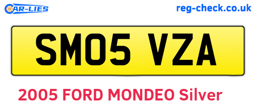 SM05VZA are the vehicle registration plates.