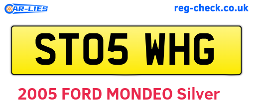 ST05WHG are the vehicle registration plates.