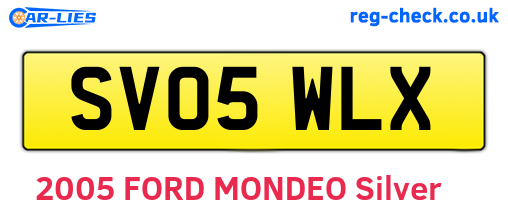 SV05WLX are the vehicle registration plates.