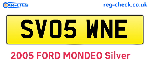 SV05WNE are the vehicle registration plates.