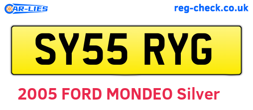 SY55RYG are the vehicle registration plates.