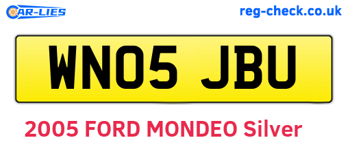 WN05JBU are the vehicle registration plates.
