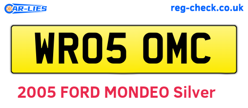 WR05OMC are the vehicle registration plates.