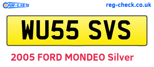 WU55SVS are the vehicle registration plates.