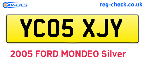 YC05XJY are the vehicle registration plates.