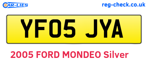 YF05JYA are the vehicle registration plates.