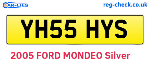 YH55HYS are the vehicle registration plates.