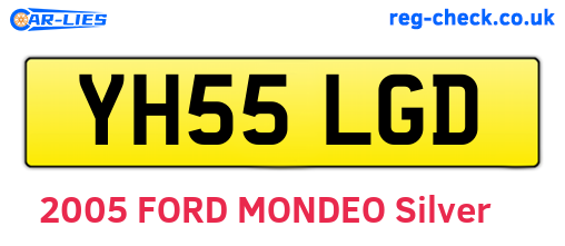 YH55LGD are the vehicle registration plates.