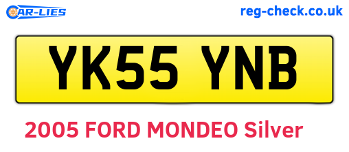 YK55YNB are the vehicle registration plates.