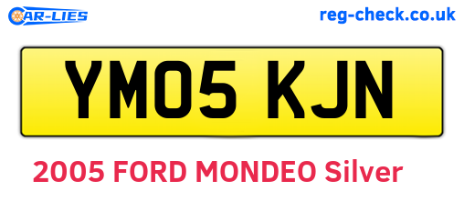 YM05KJN are the vehicle registration plates.
