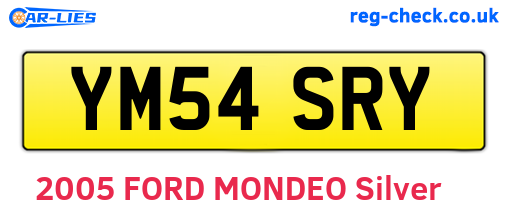 YM54SRY are the vehicle registration plates.