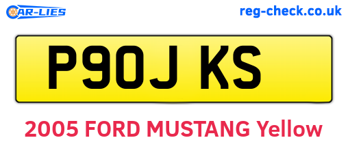 P90JKS are the vehicle registration plates.