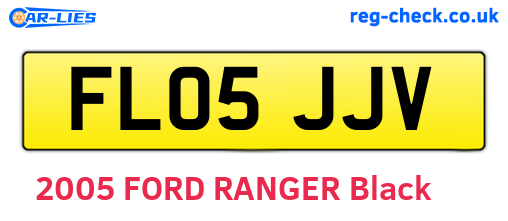 FL05JJV are the vehicle registration plates.