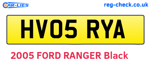 HV05RYA are the vehicle registration plates.