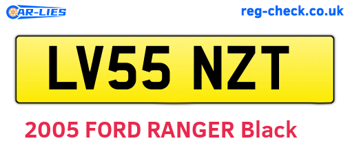 LV55NZT are the vehicle registration plates.