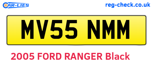 MV55NMM are the vehicle registration plates.